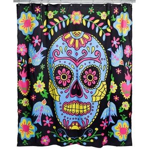 NEW Day of the Dead Darling Shower Curtain Sugar Skull Dia de Los Muertos